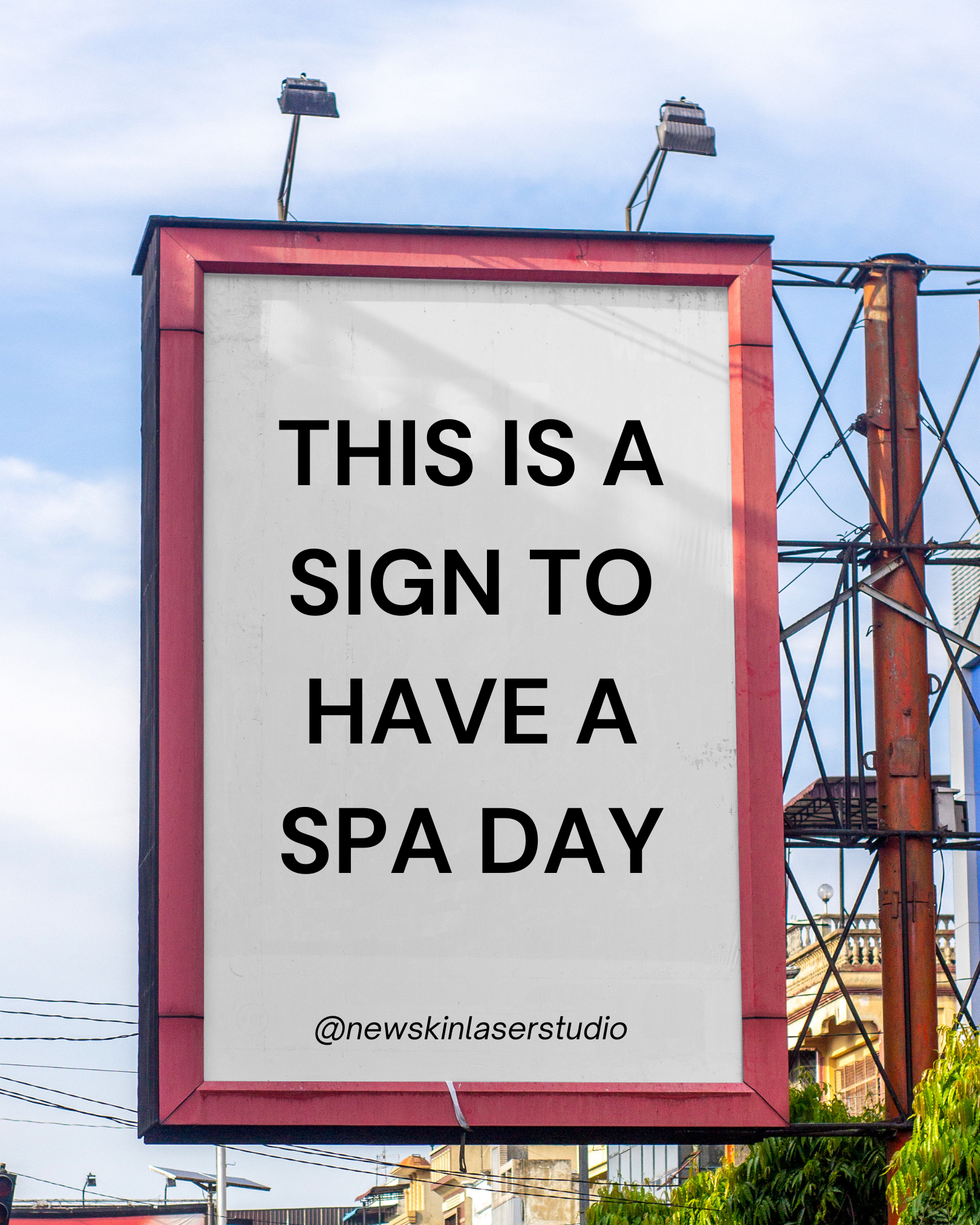 White and Black Minimalist Spa Instagram Post